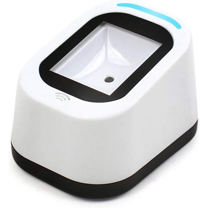 Bedrade barcodescanner USB Veelzijdig scannen Handsfree scannen QR-code Codelezer voor supermarkten/winkels wit