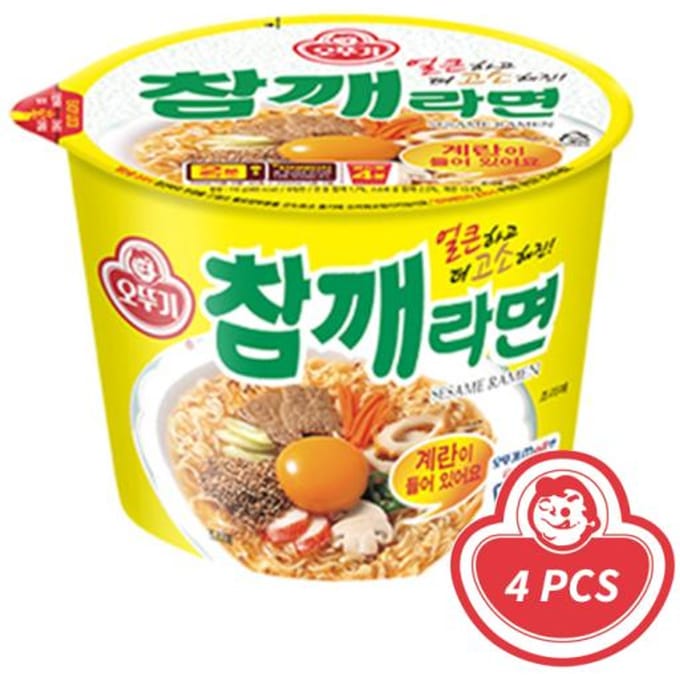 Ottogi Sesam Ramen Grote Kop 110g (2 opties) 4PCS