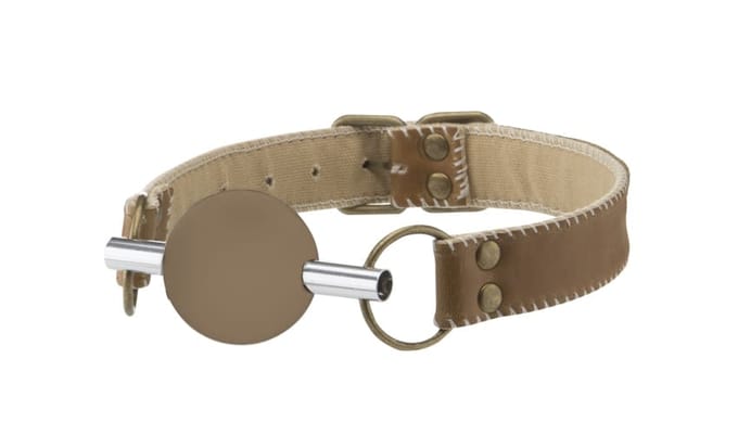 Dichte ball gag met leren straps - Bruine
