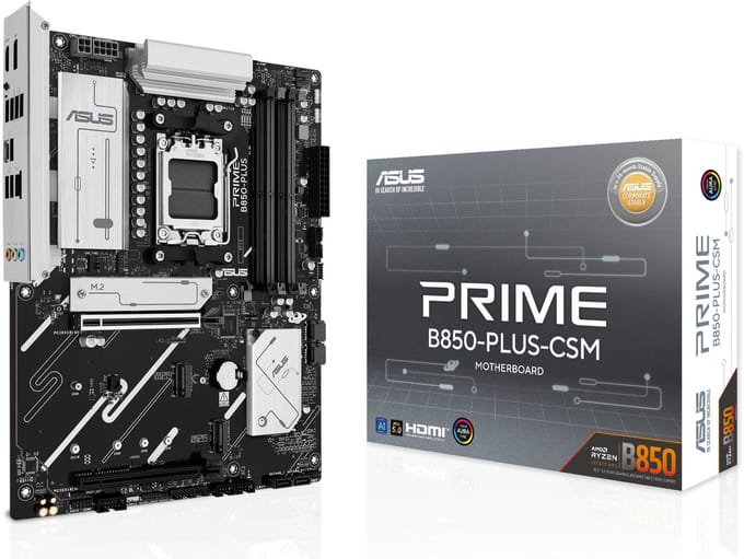 ASUS PRIME B850-PLUS-CSM Moederbord - AMD B850 - AMD AM5 - DDR5 RAM - ATX