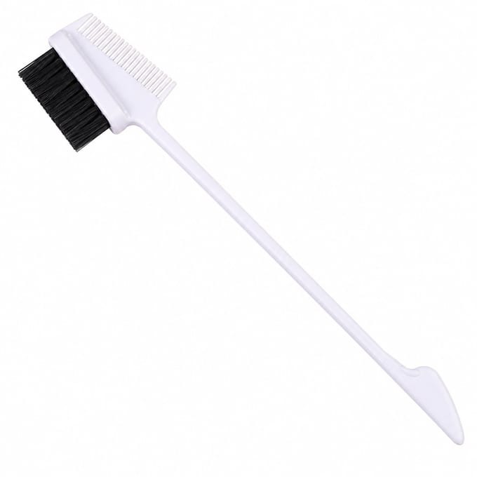 Haar in Stijl® Edge Brush Kam Wit - Wenkbrauw Styling - Haar Scheiden Tool