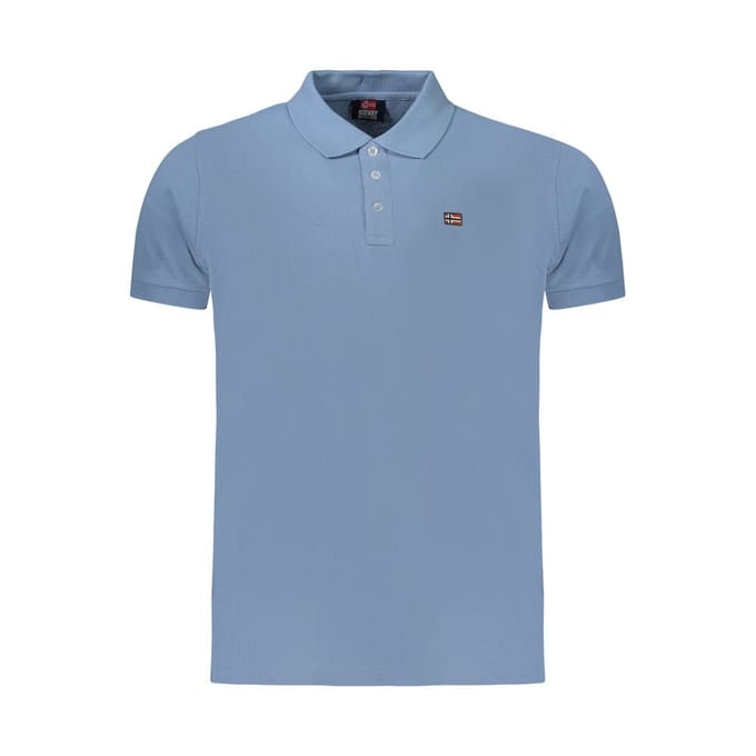 Noorwegen 1963 Azzurro Katoenen Heren Polo