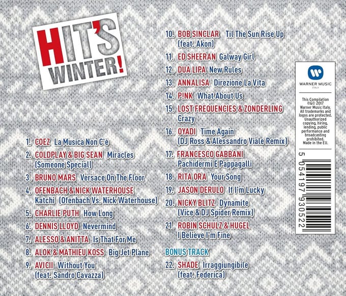 Hit's CD Winter 2017 - De Beste Nummers van Dat Jaar