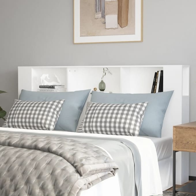 Vidaxl Bedhoofd met Planken, Wit, 180X18,5X104,5 Cm
