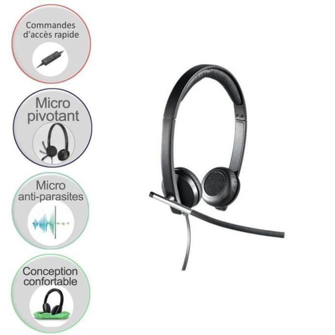 Logitech H650e USB-headset, Bekabelde PC-headset, stereo