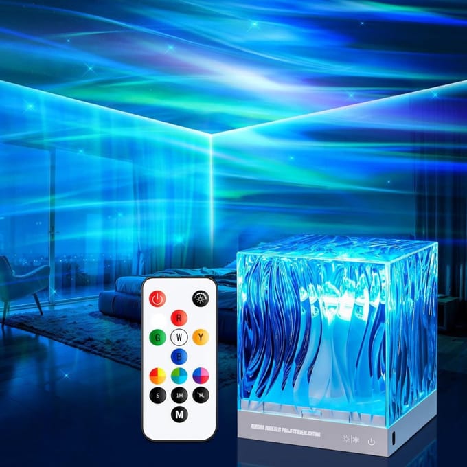 MMP® Noorderlicht Projector - Aurora Projector - Galaxy Lamp - 16x16x18cm - Wit