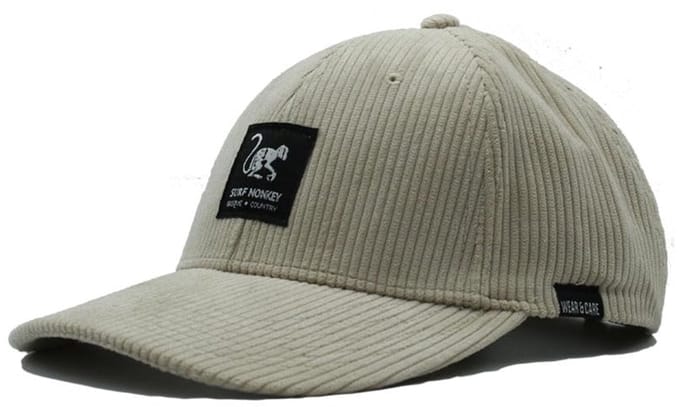 Surf Monkey - Corduroy baseballpet - gerecycled polyester - Eén maat - beige