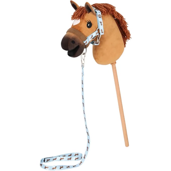 QHP Hobby Horse Halsterset Teckel Bruin/Blauw - One size