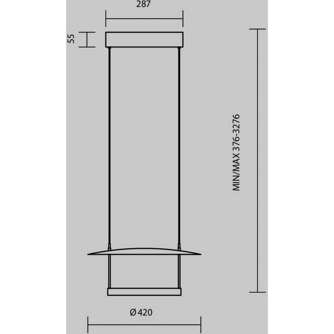 Maytoni Ambience LED hanglamp, Ø42cm, metaal, zwart/wit
