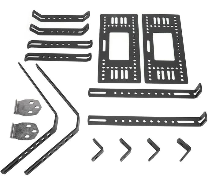 Dailygoods- Zijbox Beugel Universele Compatibiliteit - Aluminiumlegering - Stevige Ondersteuning - Multifunctionele Drager - Achterbagagekoffers - Quick Release - Motorfiets Drager