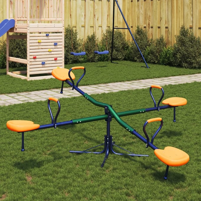 vidaXL Wip 4-zits 360 graden draaibaar staal