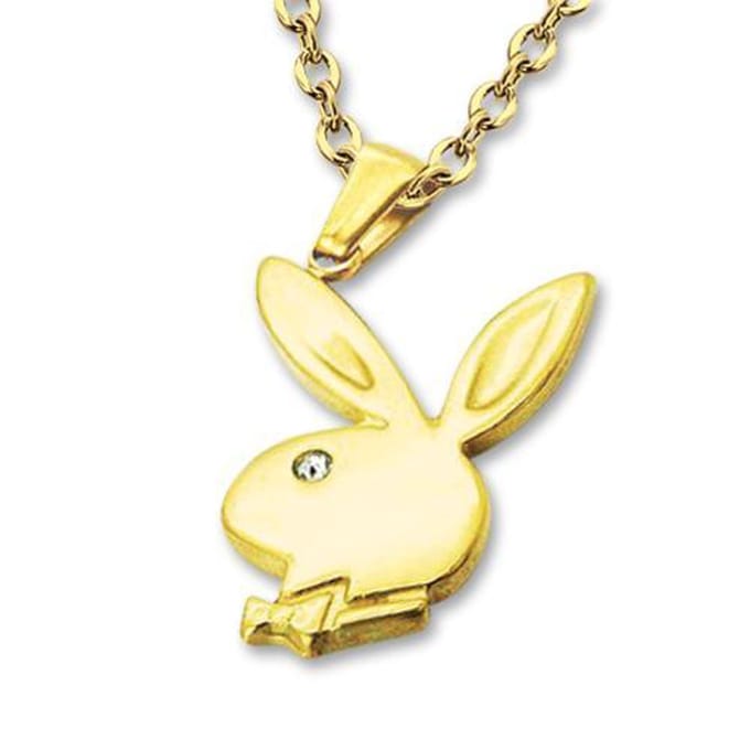 Amanto Ketting Elijn - 316L Staal - Playboy - 26x18mm - 50cm