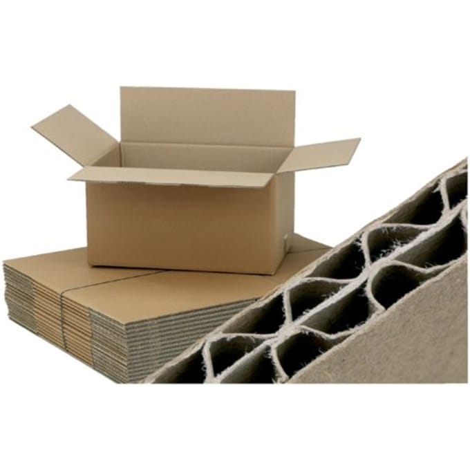 Amerikaanse vouwdoos CleverPack 486x386x386mm BC-golf bruin 5 stuks