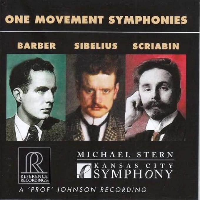The Kansas City Symphony, Michael Stern - One Movement Symphonies: Barber, Sibelius, Scriabi (CD)