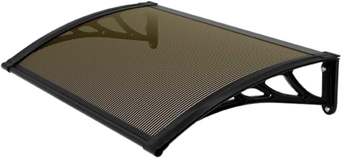 Deurluifel - Terrasoverkapping - Bescherming tegen regen - Afvoersysteem - 80x100 cm - Transparant