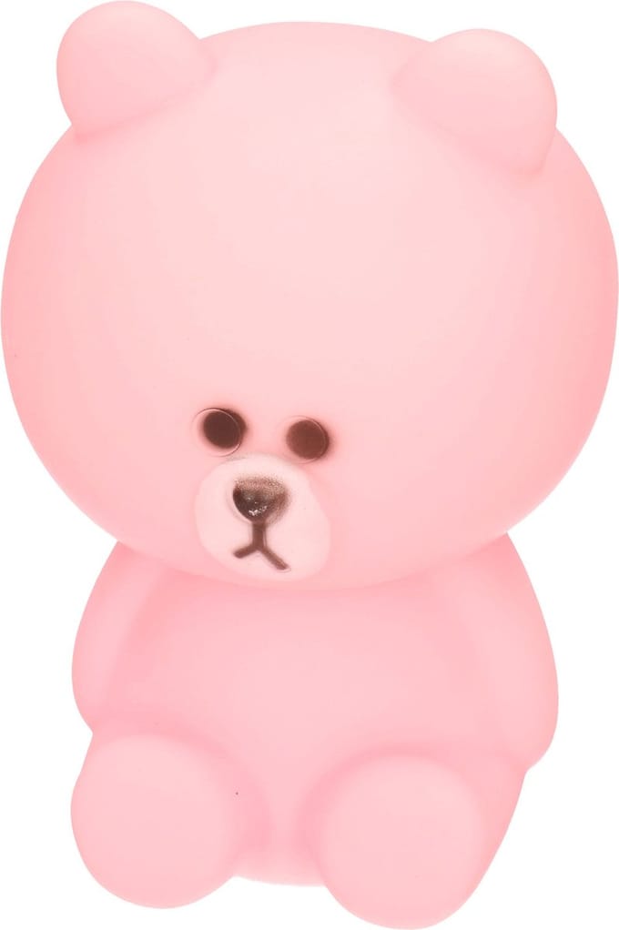 Concorde Kinder nachtlampje/bureaulampje - beertje - roze - 14 cm