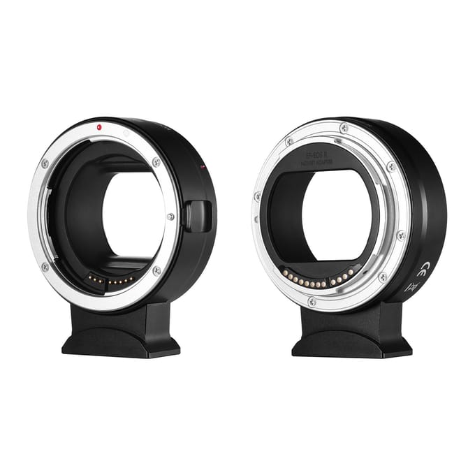 Andoer EF-EOSR Auto Focus Camera Lens Adapter Ring IS Beeldstabilisatie Elektronisch Diafragma zwart