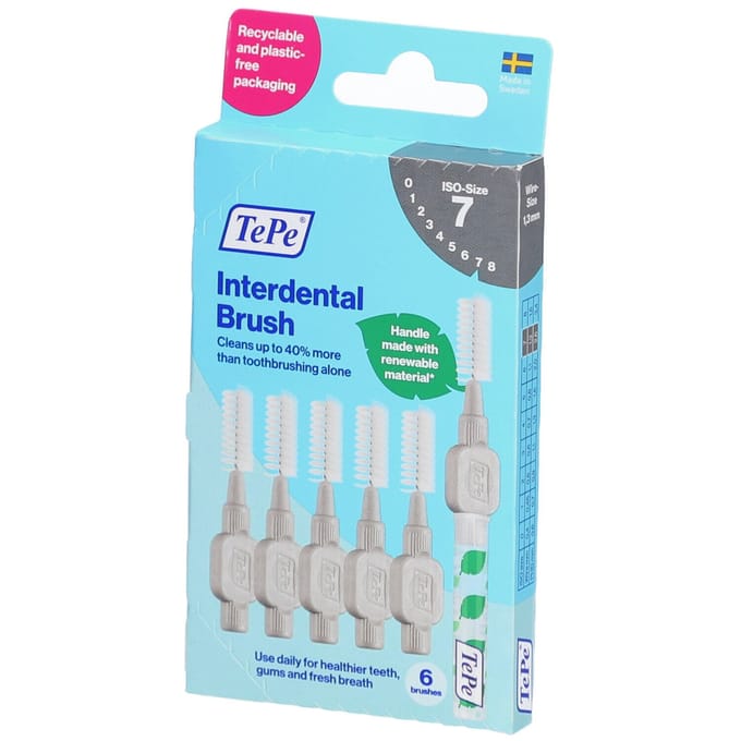 TePe Interdentale Ragers Original Grijs ISO maat 7 – 1,3 mm (6 stuks)
