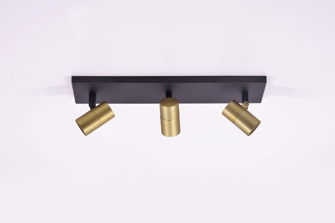 Spot Picollo 3 lichts L 40 cm incl mini GU10 zwart goud