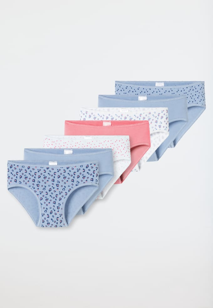 Slips, set van 7, softboord, hartjes, luipaardprint, meerkleurig - 95/5 128