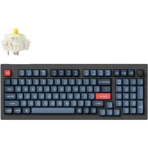 Keychron V5 Max QMK/VIA toetsenbord banana switch zwart