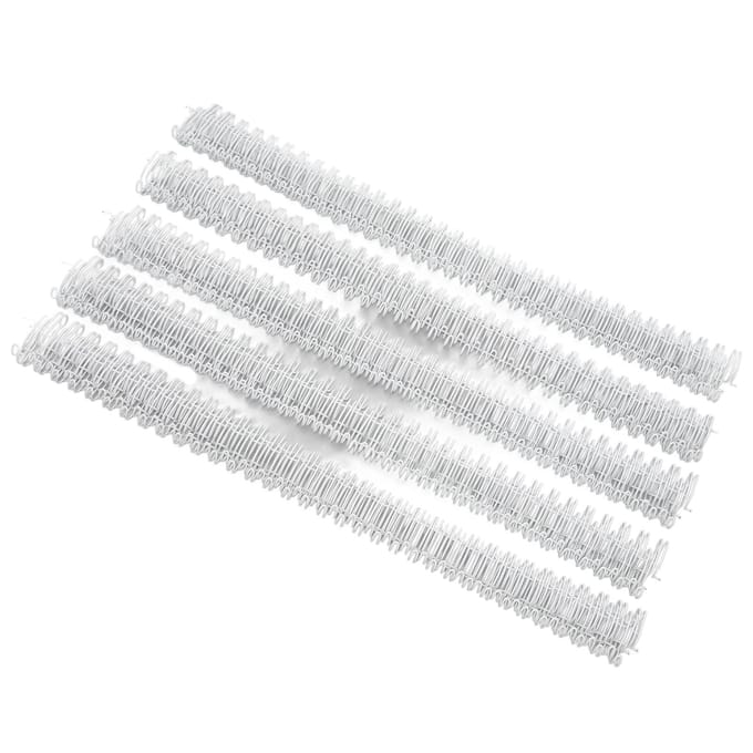 100 stuks Dubbele Lus Draad Binding Rug 60 Vel Capaciteit 3:1 Steek 34 Schakels 9,5 mm Diameter Set Kit white