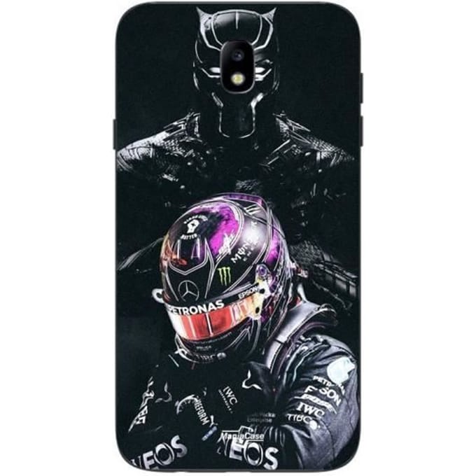 Coque - Lewis Hamilton - Galaxy J7 2018 - Noir - Black Panther - Souple noir