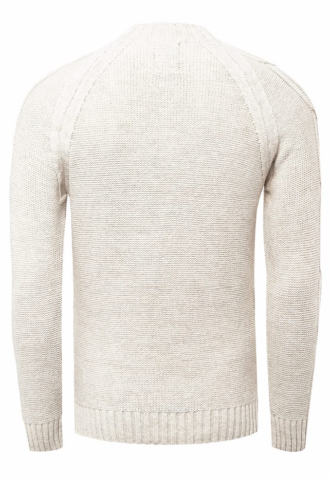 Chunky effen kleur trui met hoge kraag