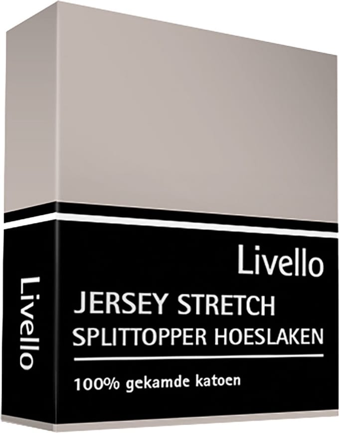 Livello Hoeslaken Jersey splittopper Stone 160x200/210