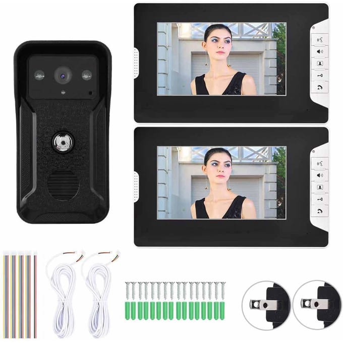 7-inch Bedrade Kleuren Video Intercom Nachtzicht Waterdichte Deurbel