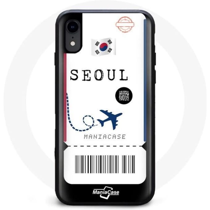 Coque iphone X billet d'avion seoul