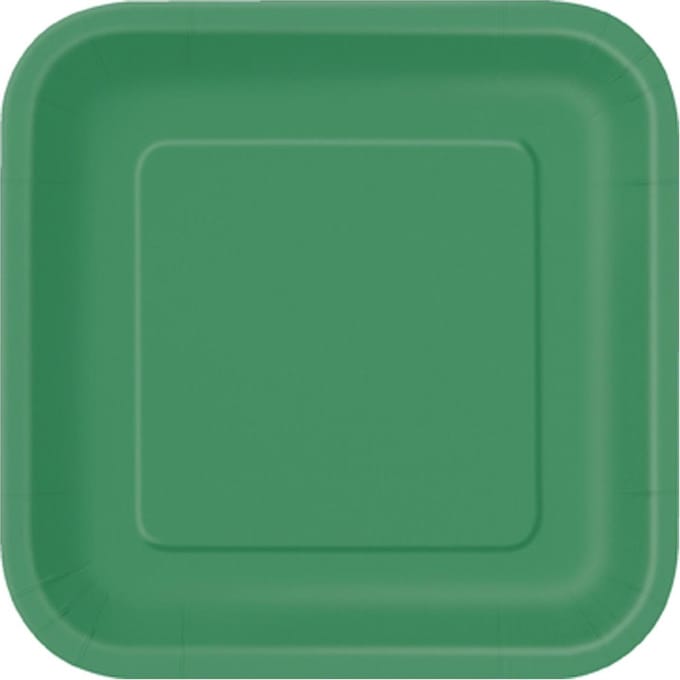 UNIQUE - 14 grote smaragdgroene kartonnen borden