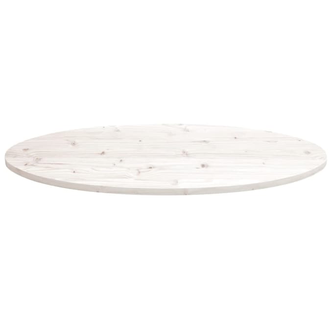 vidaXL Tafelblad ovaal 110x55x2,5 cm massief grenenhout wit