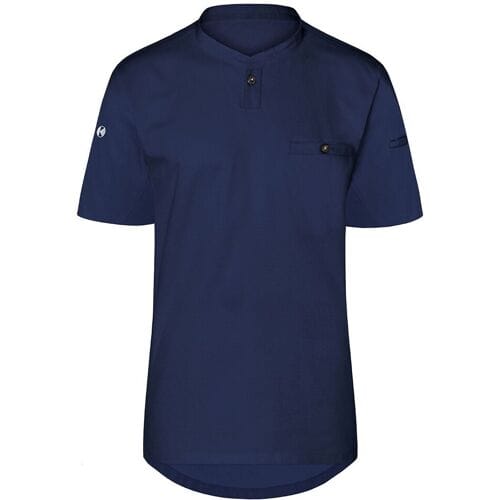 (6 stuks) KARLOWSKY Korte Mouw Heren Werkshirt Performance - Marineblauw - maat: M Blauw