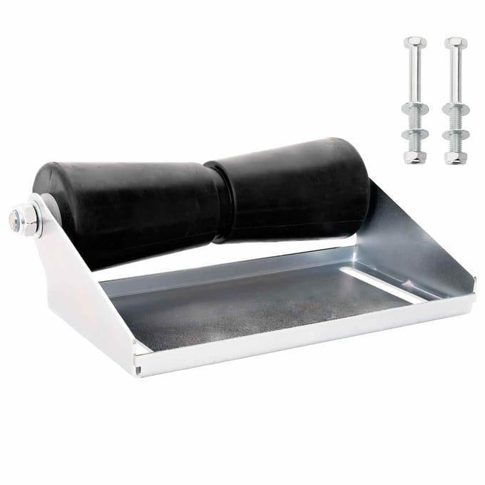 vidaXL - Boot - Trailer - Roller - met - Beugel - 30,5 - cm - Gegalvaniseerd - staal