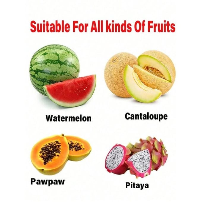 1 Set Roestvrij Staal Watermeloensnijder, Watermeloenbolletjesmaker, Watermeloenschep met Pitverwijderaar, Multifunctioneel Fruit Snijgereedschap Keukengereedschap Silver Watermelon Cutter beige