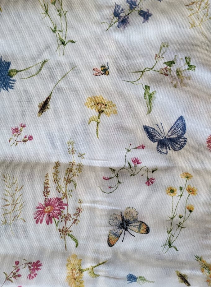 2 placemats bloemen en vlinders Janneke Brinkman 45x30 cm