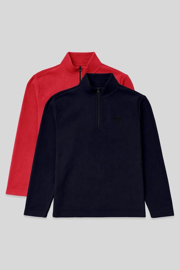 Heren Half-Zip Pluche Sweater