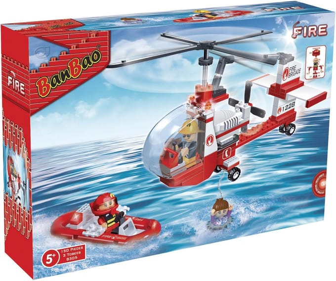 BanBao Brandweer Blus Helikopter - 8305