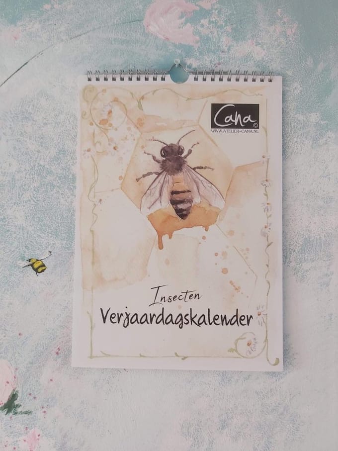 Verjaardagskalender Rosanna Feikens 'Insecten in aquarelle'