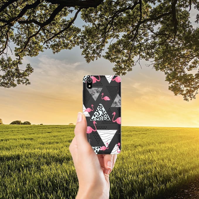 Xiaomi Redmi 7A TPU Hoesje Flamingo Triangle