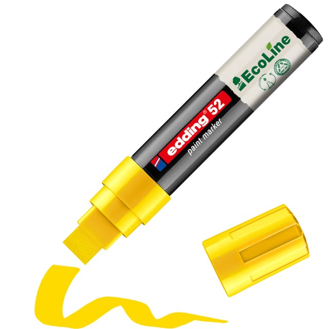 Paintmarker edding 52 EcoLine op waterbasis 4-15mm geel