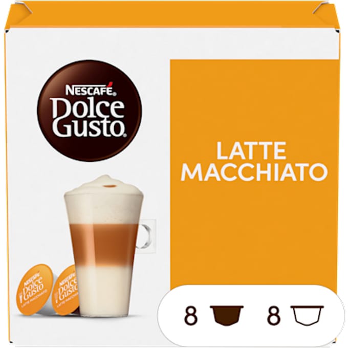 Multipack Nescafé Dolce Gusto koffiecapsules, Latte Macchiato, pak van 16 stuks