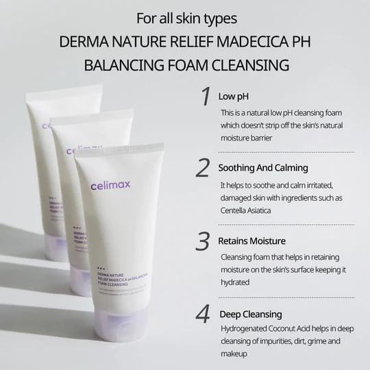 CELIMAX Derma Nature Relief Madecica Low pH Reinigingsgel 150ml 1ea white