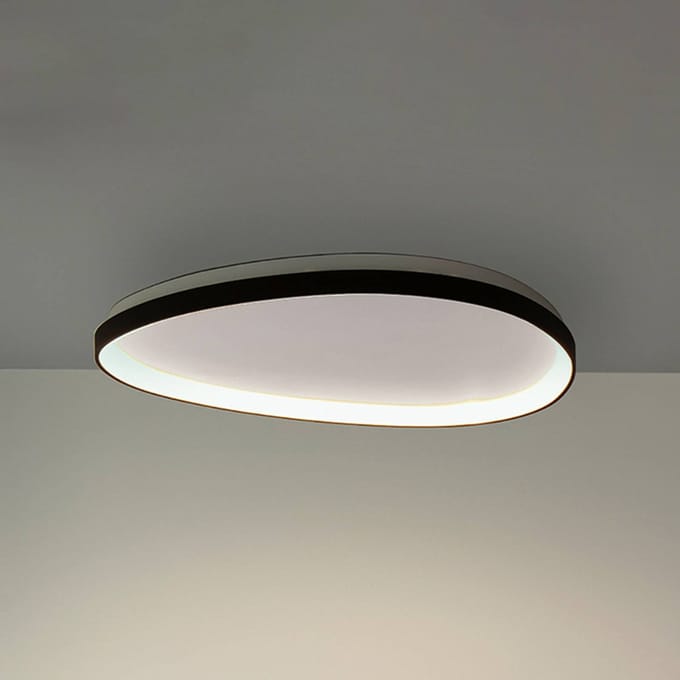 IDEAL LUX LED plafondlamp Gemini 61 zwart 3000 K DALI/PUSH