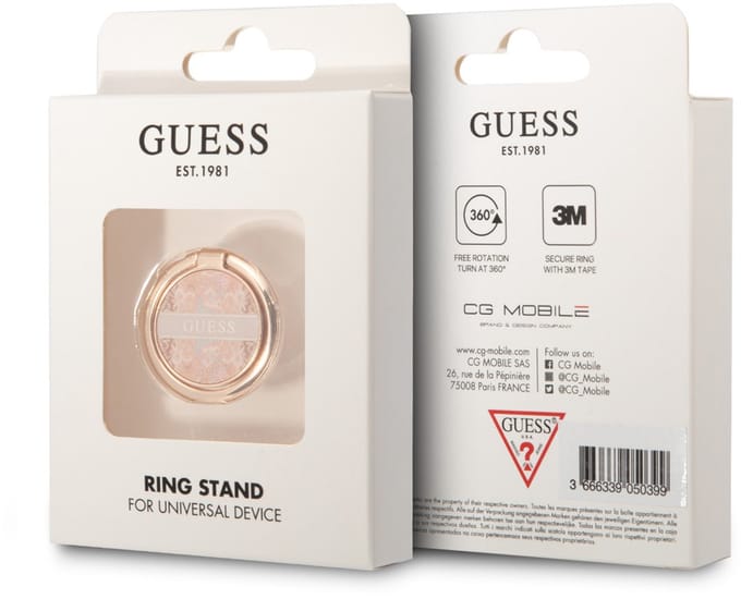 GUESS Ringstandaard - Telefoonhouder - Paisley - Goud