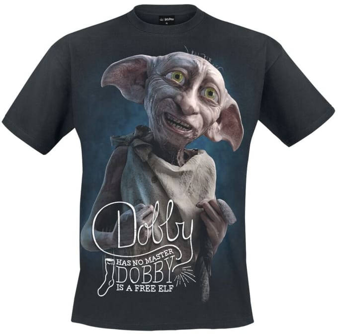 Harry Potter T-shirt - Dobby - S tot XXL - zwart