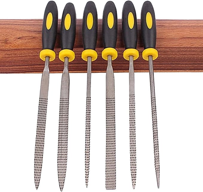Naald Vijl Set - Mini Vijltjes - Metaal Bewerken - 6 Delig - 3x140mm - Metaal