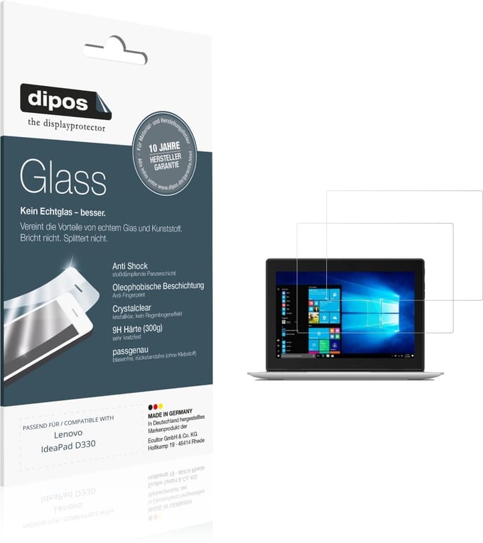 dipos – 2x Pantserfolie geschikt voor Lenovo IdeaPad D330 | 9H Screenprotector