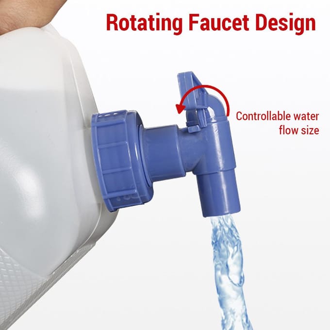 Conteneurs de stockage d'eau de qualité alimentaire à Long terme pour sortie Camping pêche conception de robinet rotatif 10L white